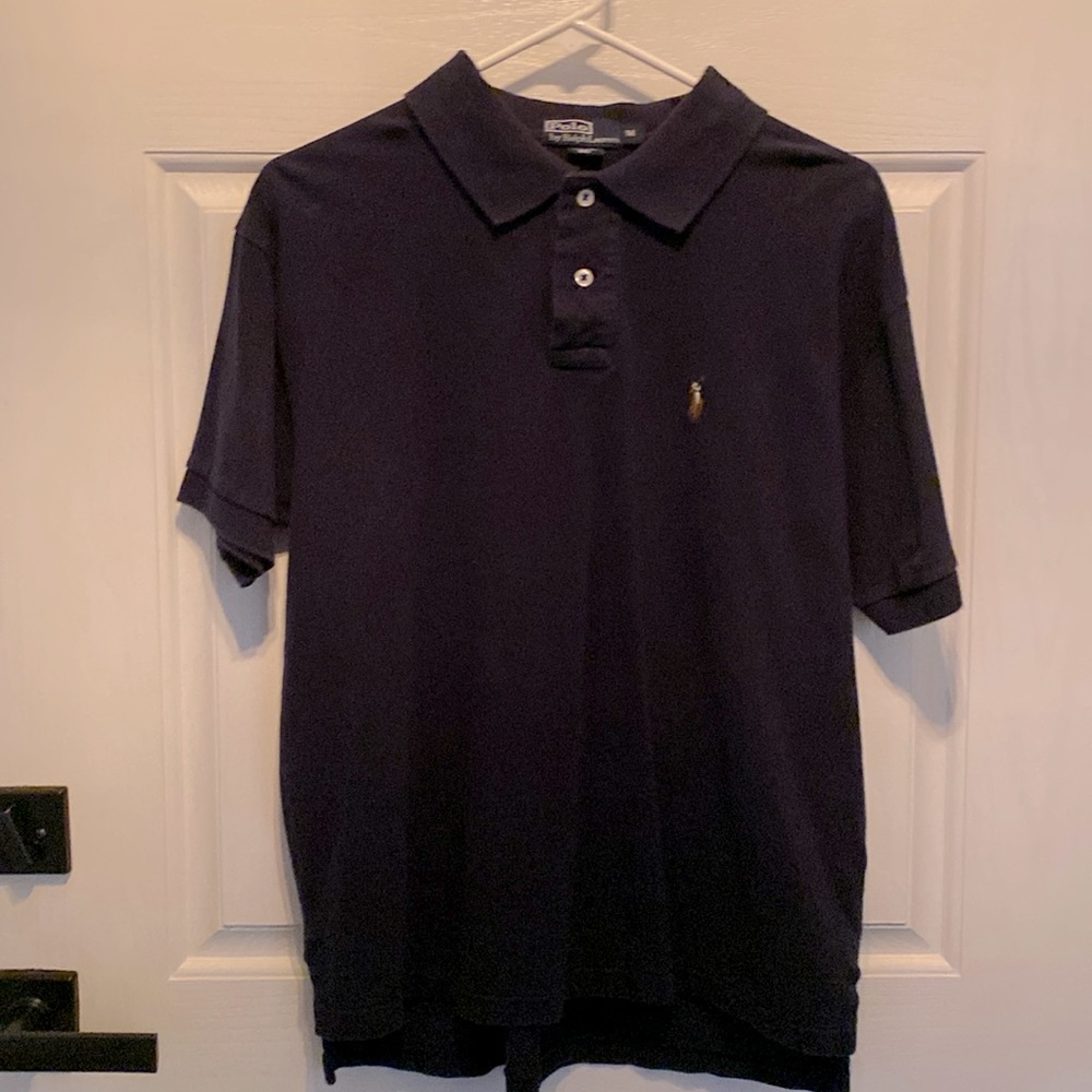 Navy blue polo shirt